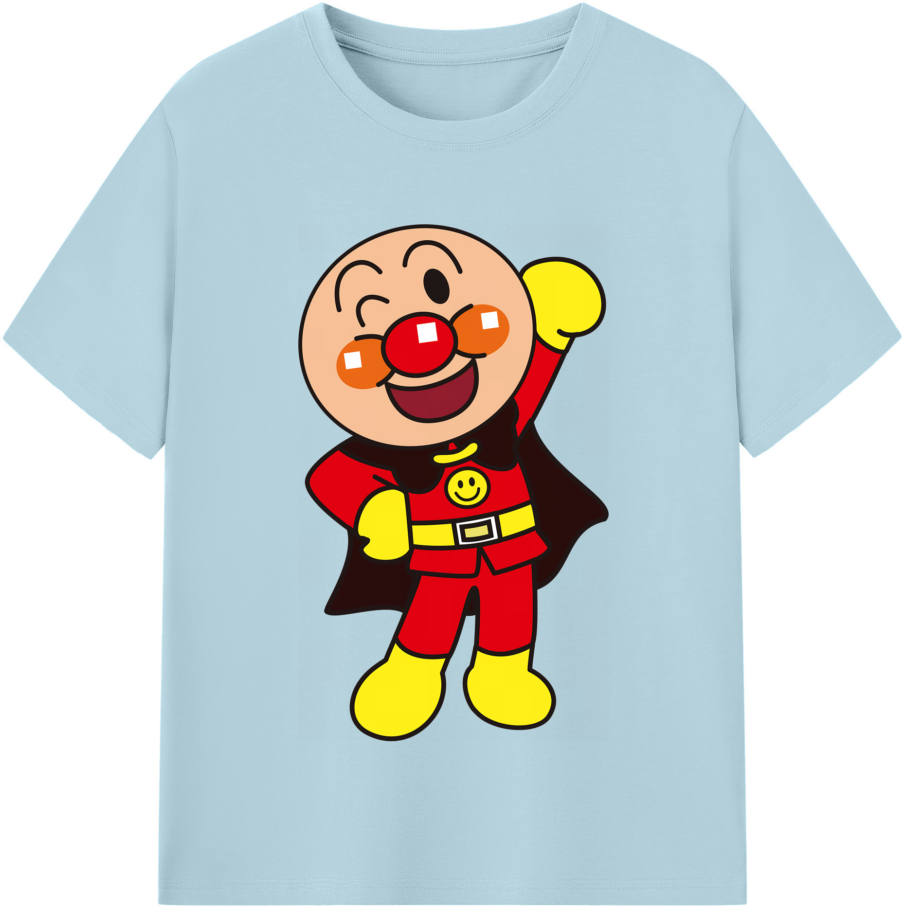 （画像用） アンパンマン Anpanman 綿100％半袖Tシャツ（フロントプリント）